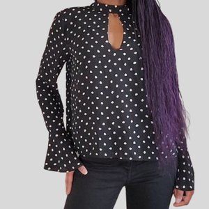 Forever 21 Black/ White Polka Dot Top
